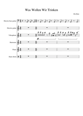Free Sieben Tage Lang Was Wollen Wir Trinken by Bots sheet music | Download  PDF or print on Musescore.com