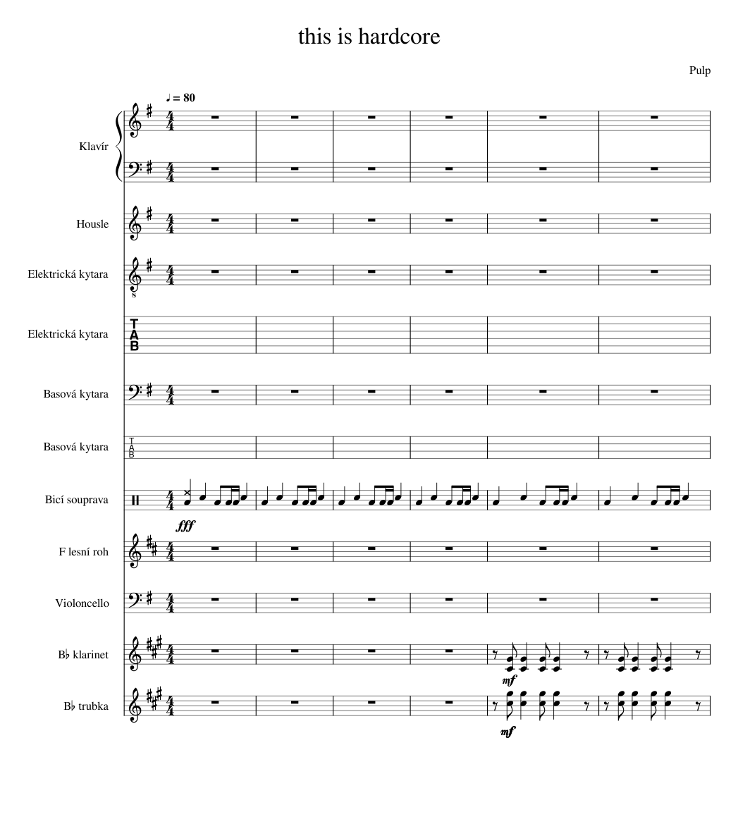 this is hardcore Sheet music for Piano, Clarinet in b-flat, Trumpet in  b-flat, French horn & more instruments (Mixed Ensemble) | Musescore.com