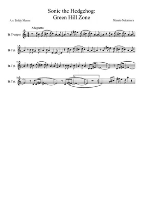 Sheet Music Boss Green Hill Zone Sheet Music (Piano Solo) in C Major -  Download & Print - SKU: MN0179344