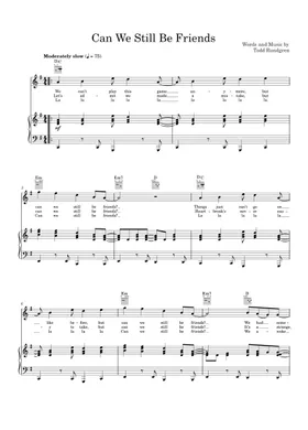 Todd Rundgren - Can't We Still Be Friends?, PDF, Musical Notation