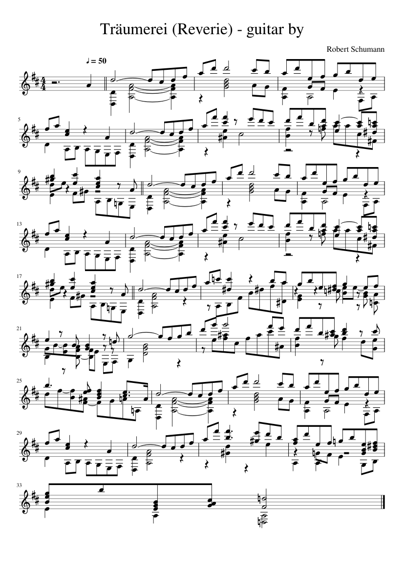 Reverie - Schumann Sheet music for Piano (Solo) | Musescore.com