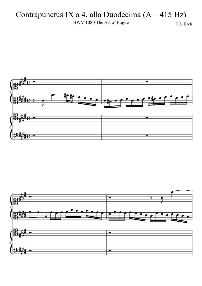 Die Kunst der Fuge BWV 1080