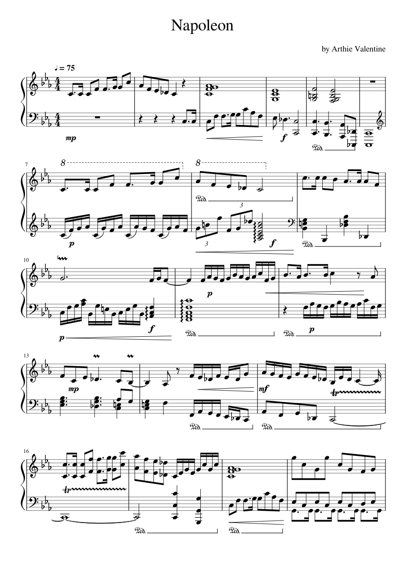 Napoleon Sheet music for Piano (Solo) | Musescore.com