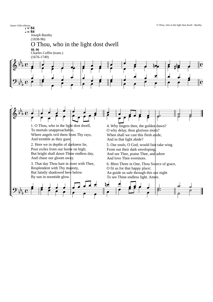 O Thou who in the light dost dwell