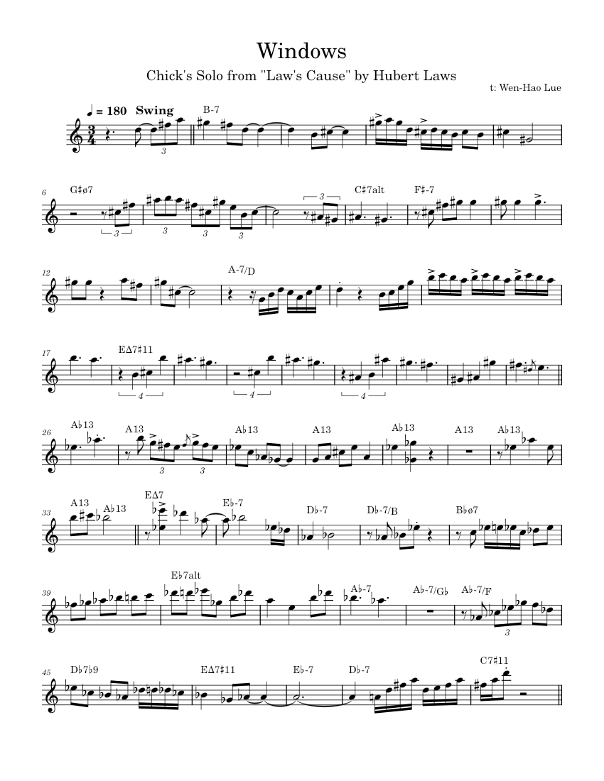 ウィンドウズ 楽譜 コード付き ピアノ (ソロ) easy | MuseScore.com