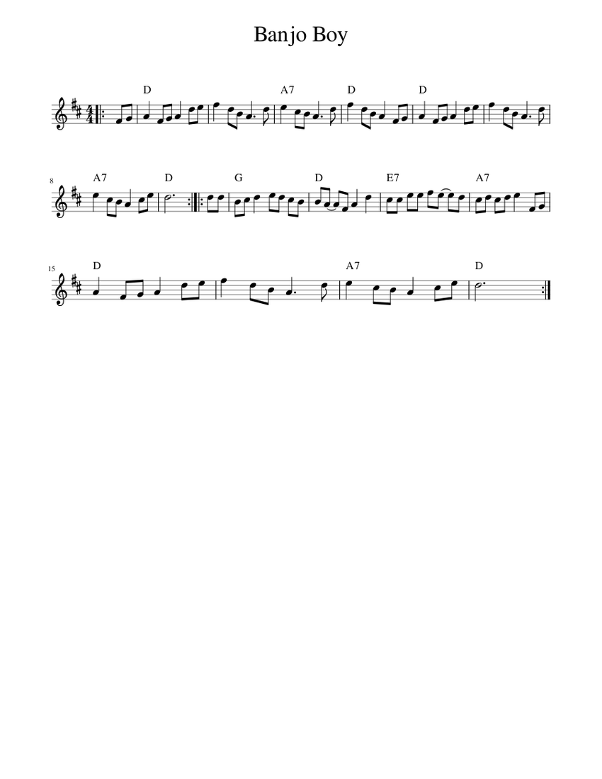 Banjo Boy Sheet music for Piano (Solo) Easy | Musescore.com