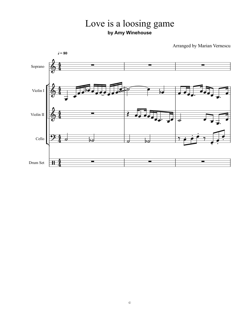 Love Is A Loosing Game Sheet Music For Cello (Solo) | Musescore.com