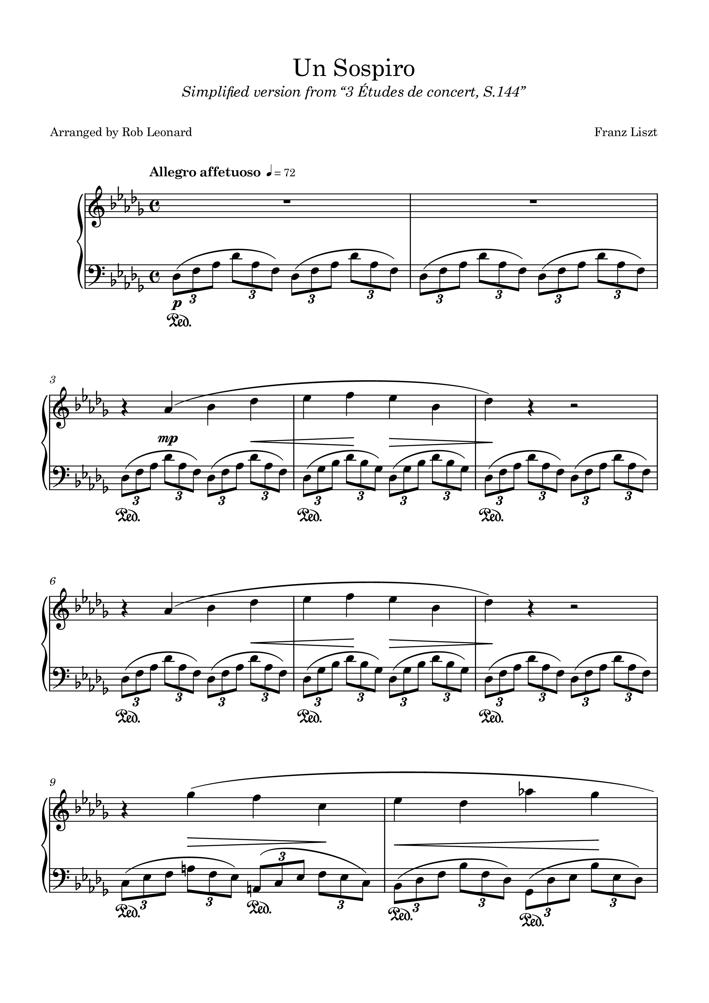 Play Official version of Trois Etudes de Concert No. 3 Un Sospiro