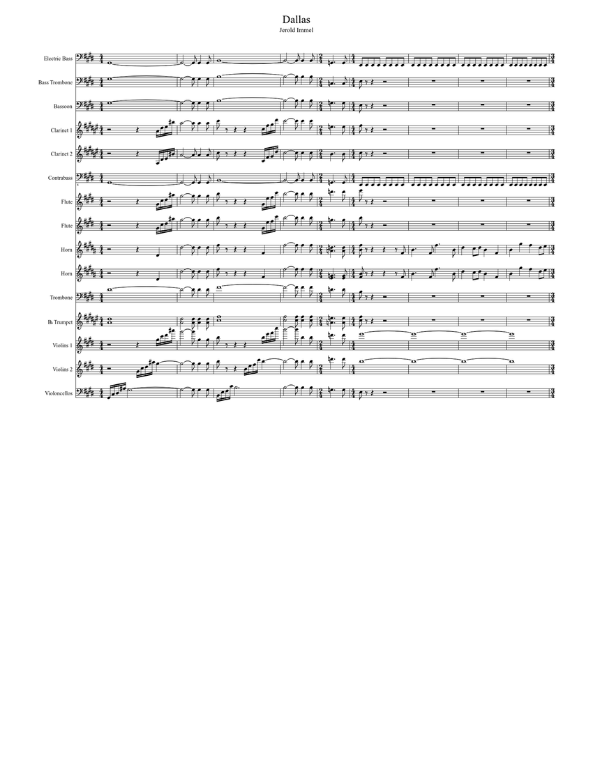 Dallas Sheet music for Trombone, Flute, Bassoon, Trumpet & more ...