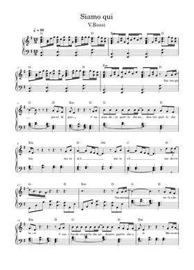 Free Vasco Rossi sheet music | Download PDF or print on Musescore.com
