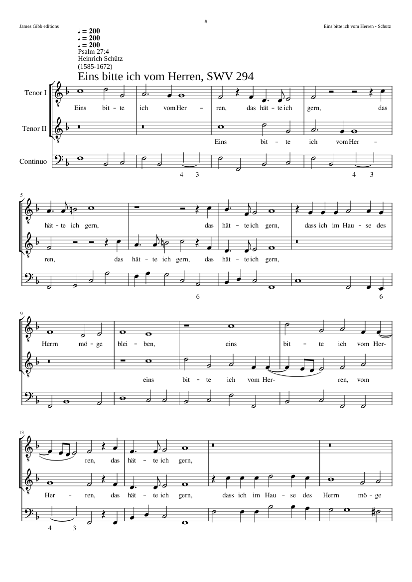 Eins bitte ich vom Herren