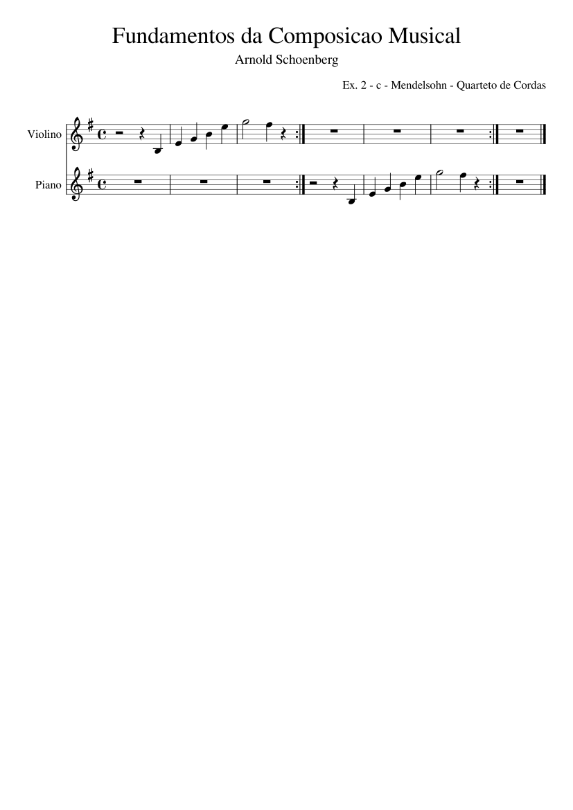 Fundamentos da Composicao Musical - Schoenberg Arnold - Ex. 2 - c - Mendelsohn - Quarteto de Cordas