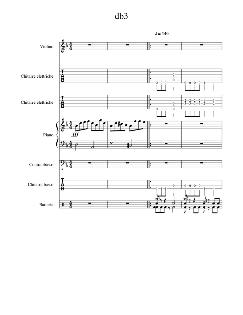 db3 Sheet music for Piano, Contrabass, Violin, Guitar & more ...