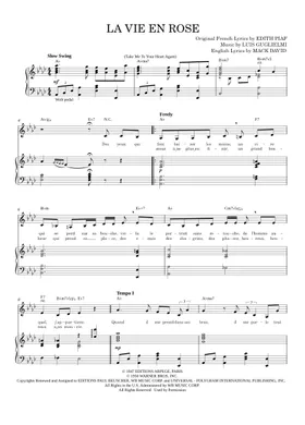 La Vie en Rose” Arrangements sheet music | Play, print, and download in PDF  or MIDI sheet music on Musescore.com