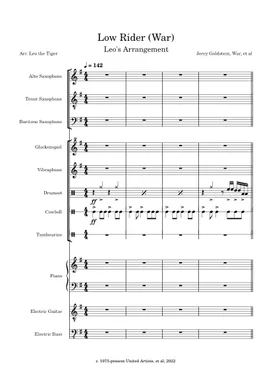 Free Low Rider by War sheet music | Download PDF or print on Musescore.com