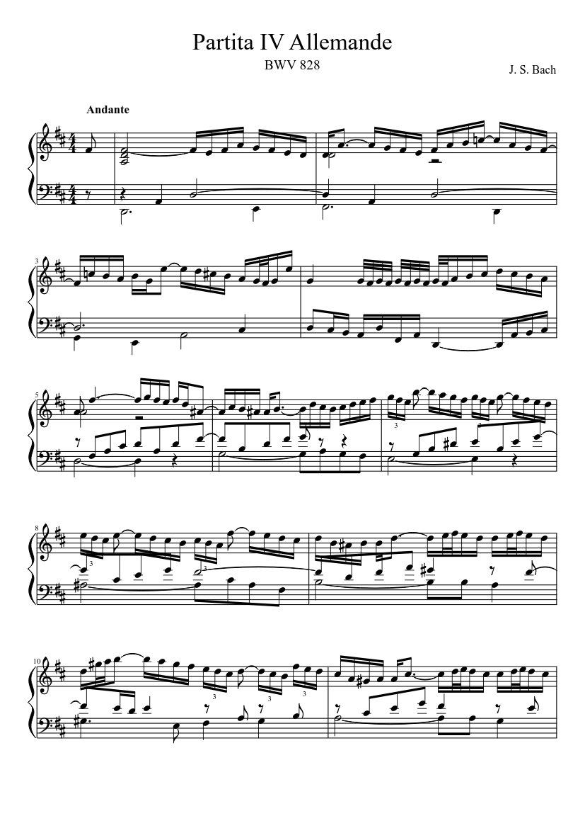 Partita in D major BWV 828