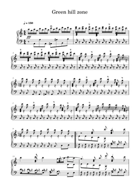 Green Hill Zone Act 2 (Mania) Sheet music for Piano (Solo)