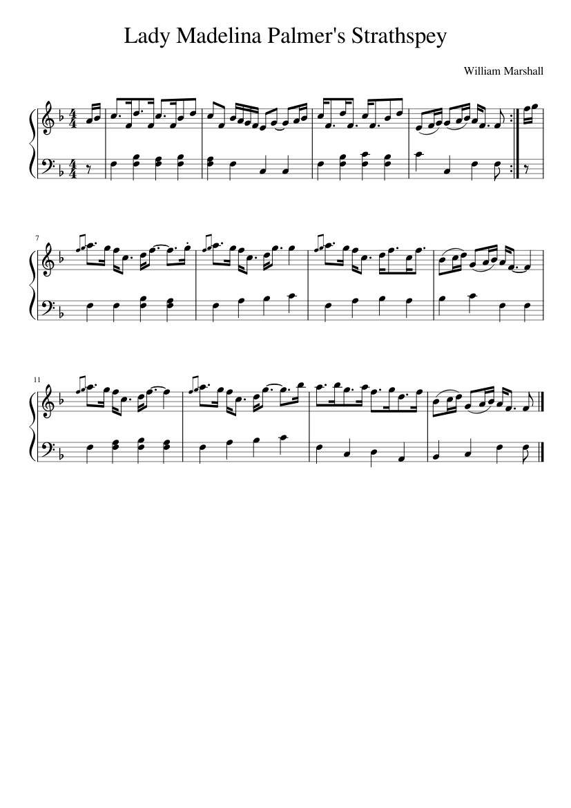 Lady Madelina Palmer's Strathspey