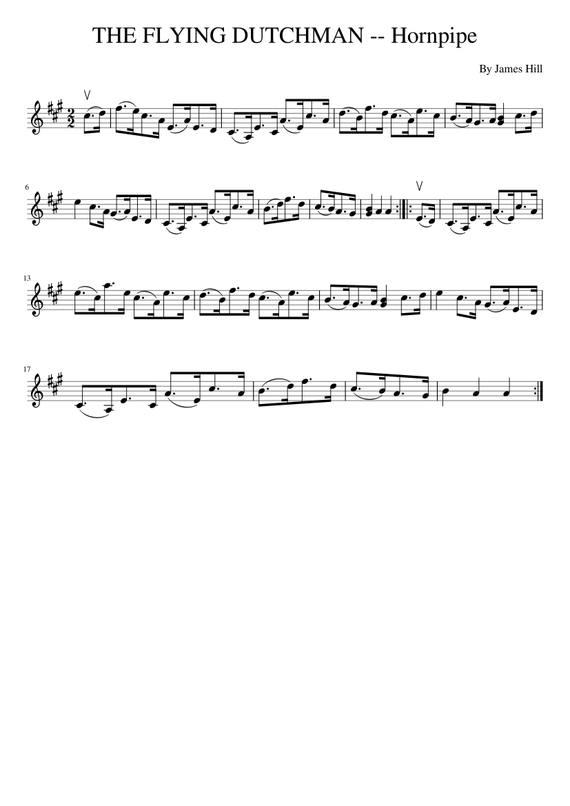 THE FLYING DUTCHMAN -- Hornpipe