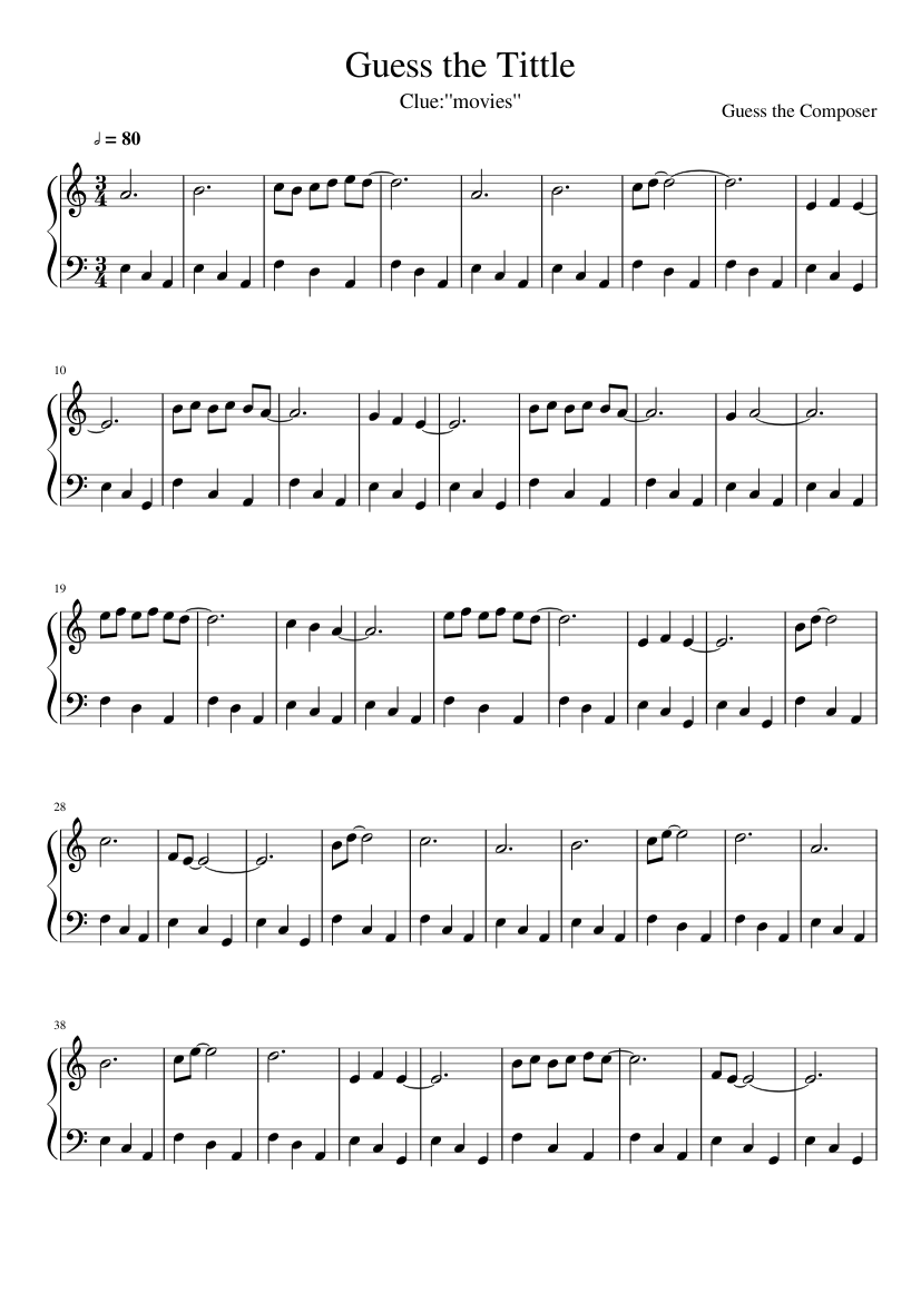 La vals d'Amélie (backwards) - Yann Tiersen Sheet music for Piano (Solo) |  Musescore.com