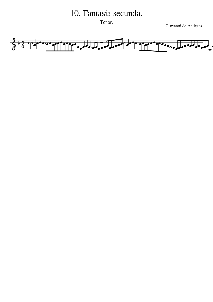 10. Fantasia secunda.