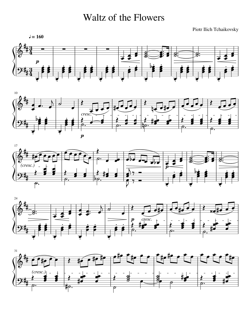 Waltz of the Flowers - Piano Sheet music for Piano (Solo) | Musescore.com