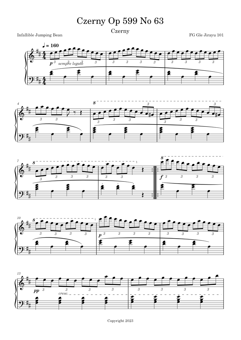 Czerny Op 599 No 63 Sheet music for Piano (Solo) | Musescore.com