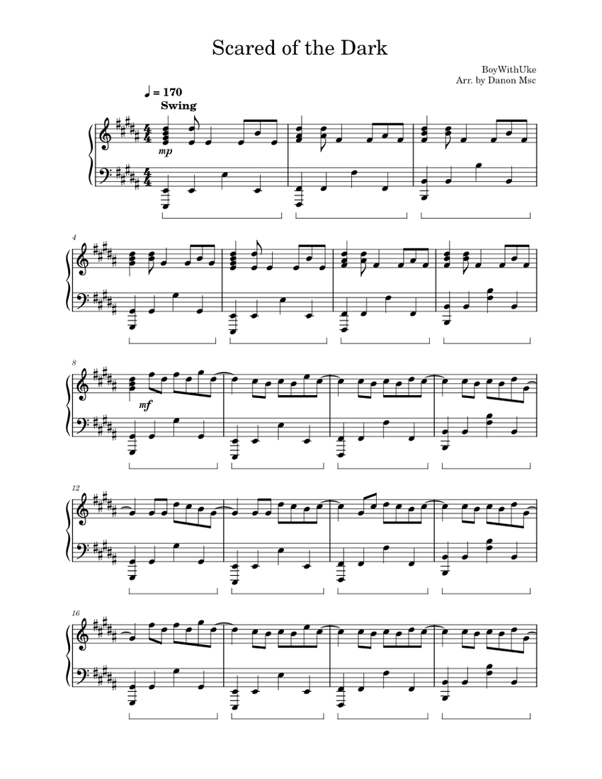 Dark Notes.pdf Dark Piano Sheet Music | Love in the dark Sheet Music for Piano – SKRW