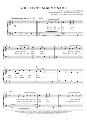 YOU KNOW MY NAME Sheet music for Piano (Solo)