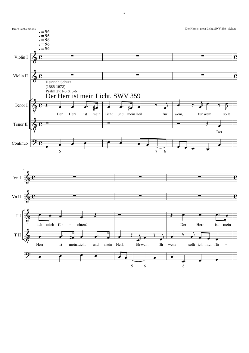 Der Herr ist mein Licht und mein Heil SWV 359