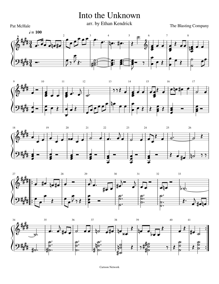 Into the Unknown Sheet music for Piano (Solo) Easy | Musescore.com
