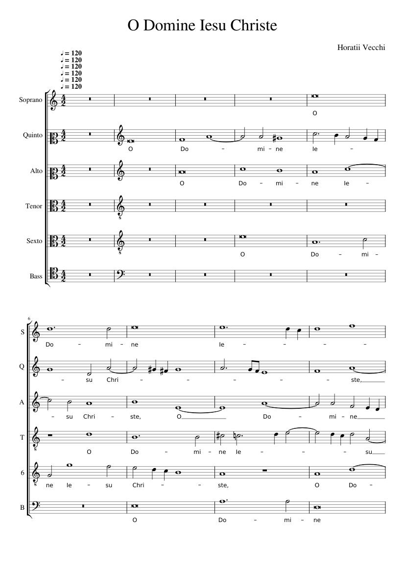 O Domine Iesu Christe a 6