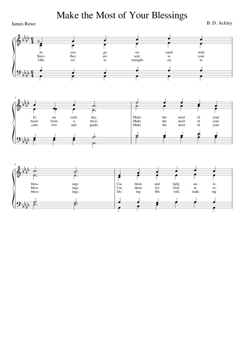 As you go onward with Jesus each day (Ackley)