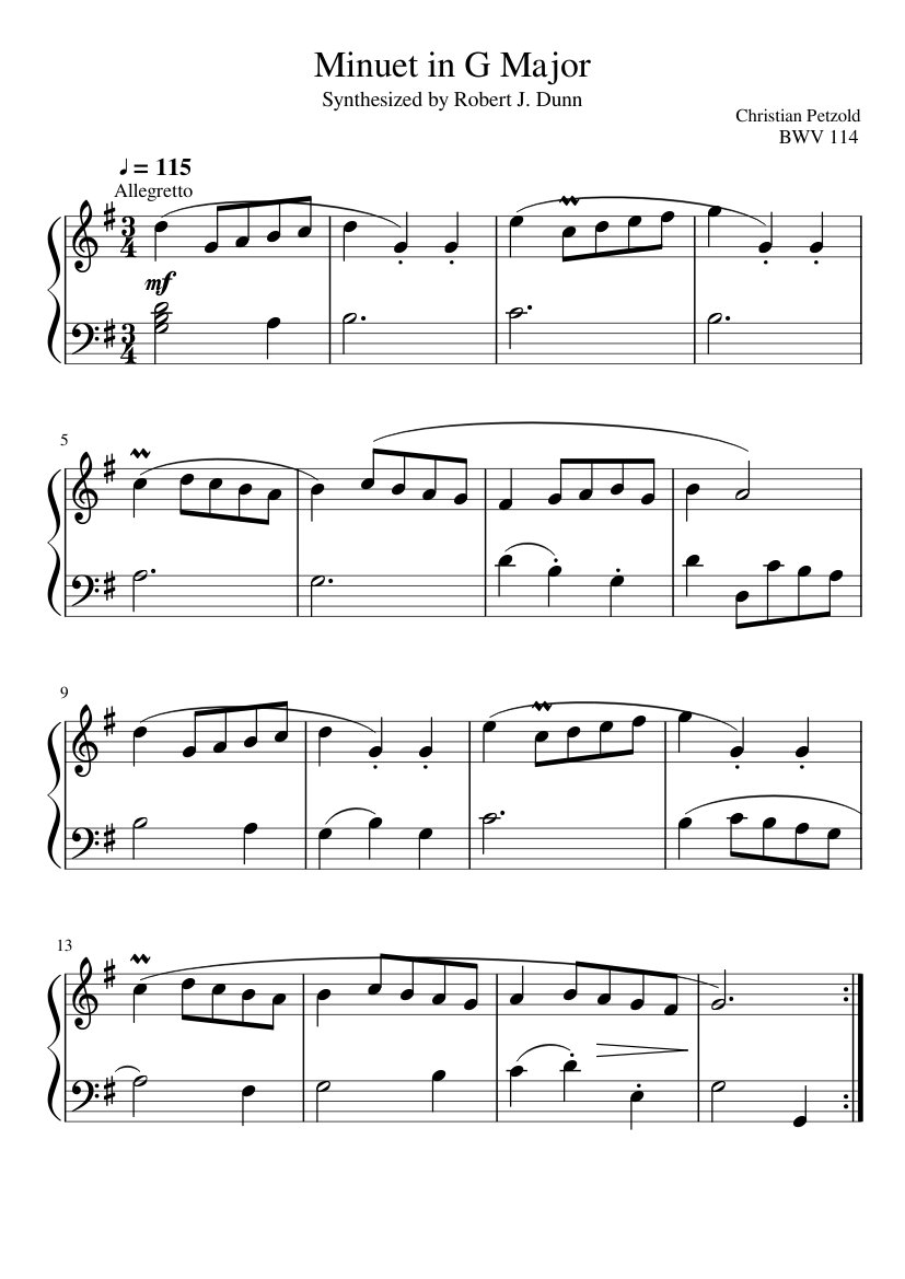 Minuet in G Major