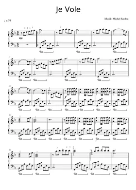 Free Je Vole by Michel Sardou sheet music | Download PDF or print on  Musescore.com
