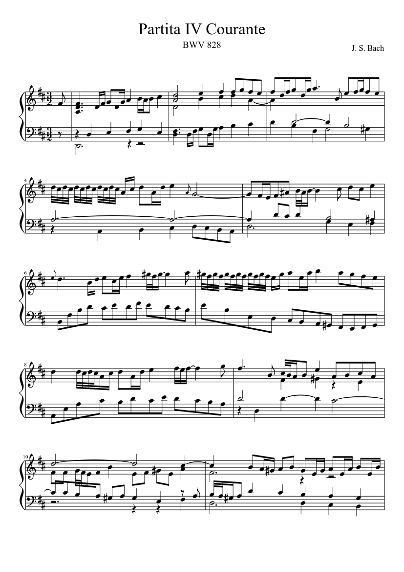 Partita in D major BWV 828