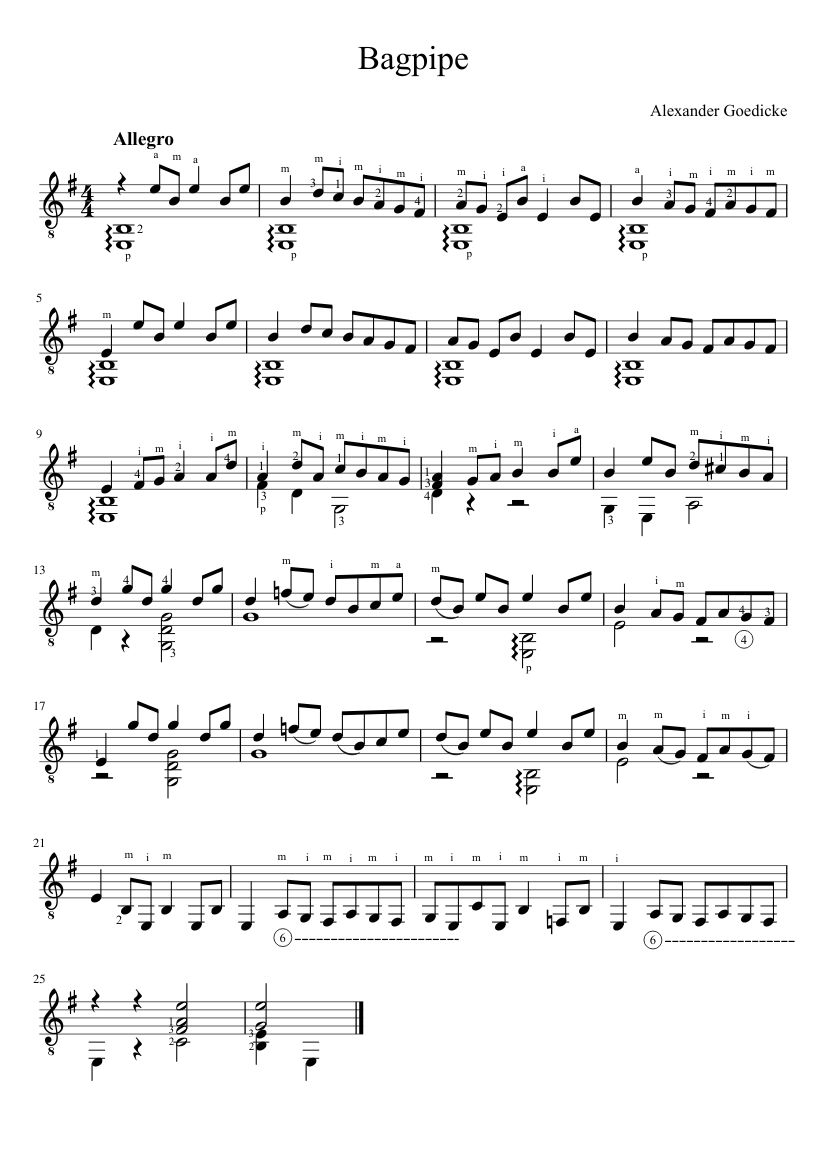 Alexander Goedicke - Bagpipe