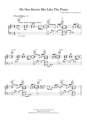 Free no one knows me like the piano by Sampha sheet music | Download PDF or  print on Musescore.com