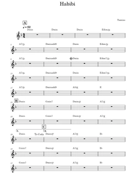 Independent Miscellaneous goods Got ready Free habibi by Tamino sheet music | Download PDF or print on Musescore.com