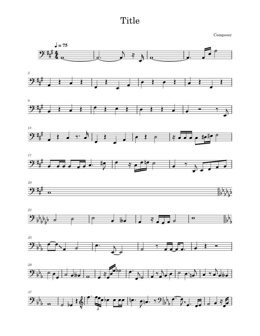 bass Sheet music for Piano (Solo) | Musescore.com