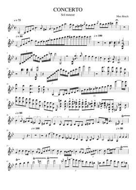 Free Violin Concerto No.1, Op.26 by Max Bruch sheet music | Download PDF or  print on Musescore.com