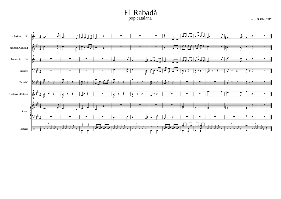 El Rabadà Popular catalana Sheet music