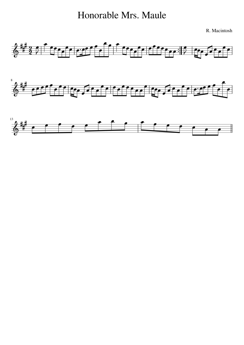 Honorable Mrs. Maule