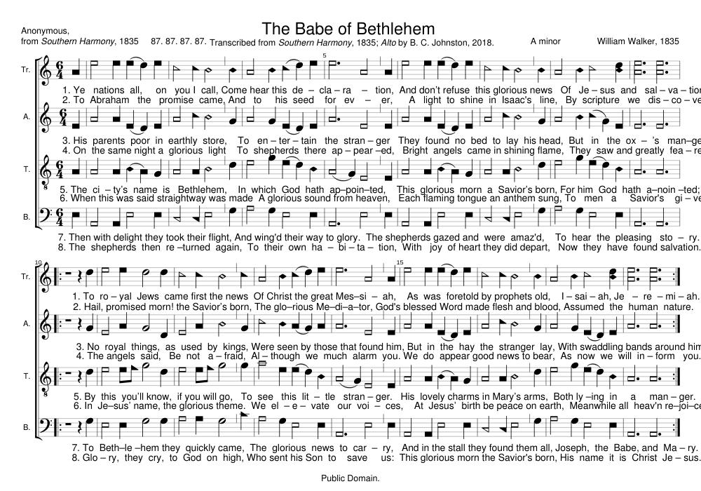 The Babe of Bethlehem - William Walker