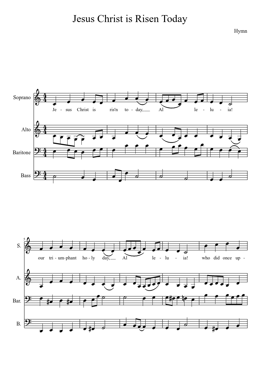 jesus christ is risen today