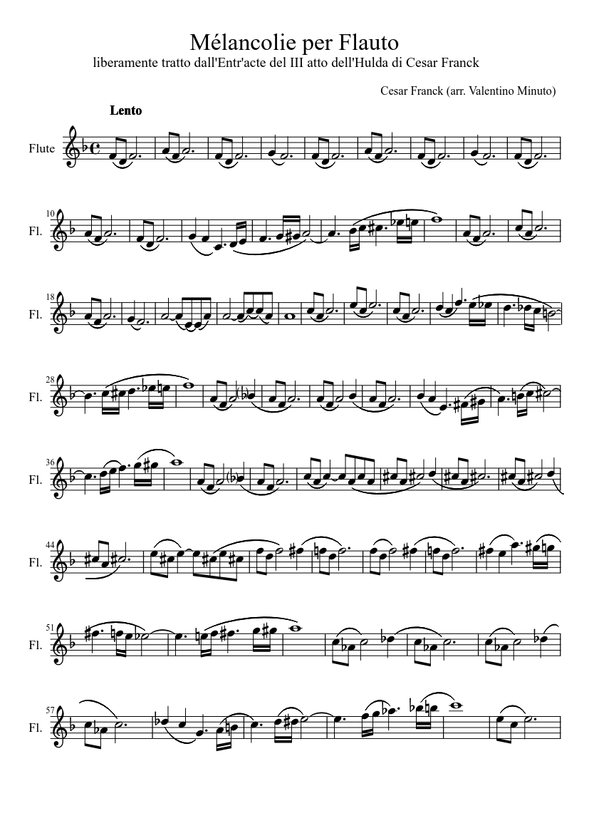 Mélancolie per Flauto