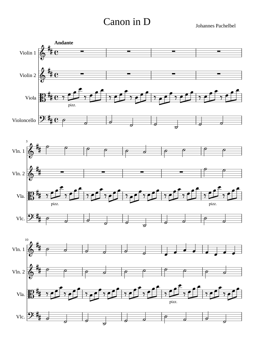 Canon and Gigue in D major P.37