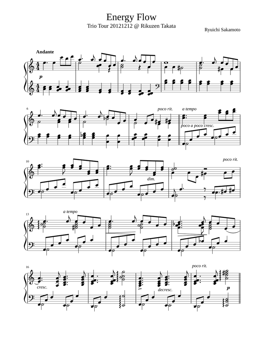 Energy Flow 2 Sheet music for Piano (Solo) | Musescore.com
