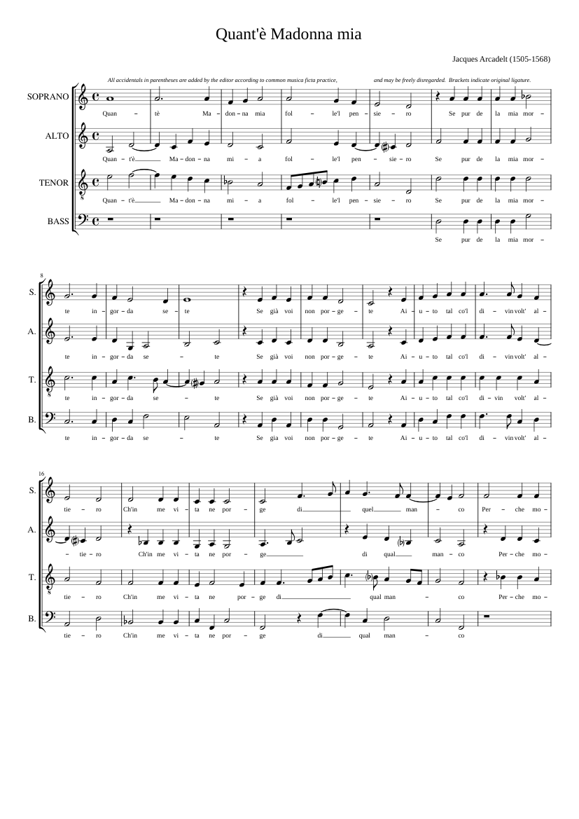 Quant'è Madonna mia