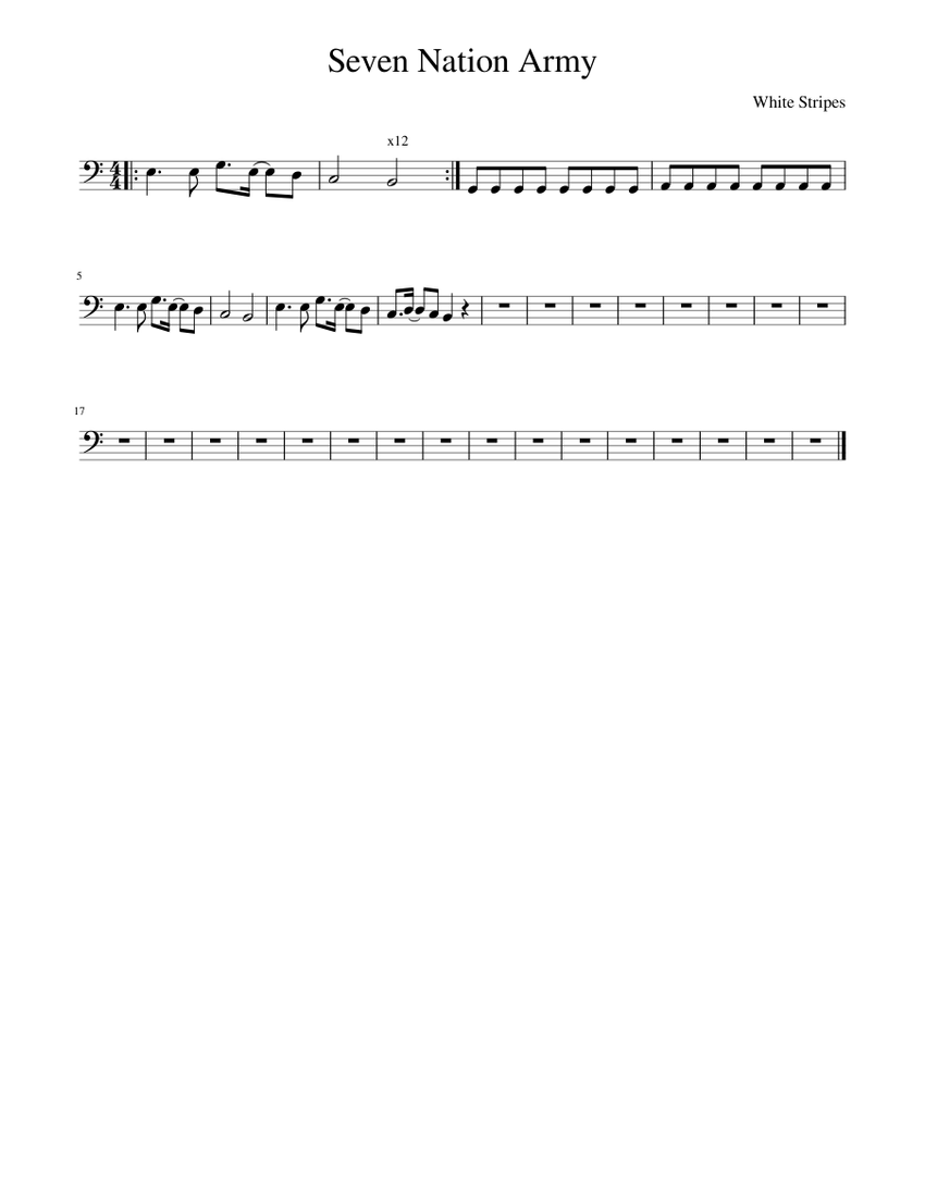 Seven Nation Army Sheet music for Piano (Solo) Easy